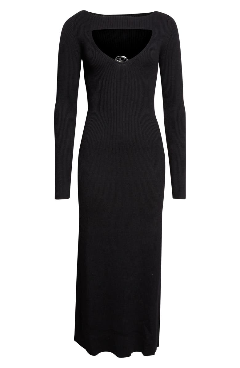 DIESEL<sup>®</sup> M-Oloni Wool Rib Sweater Dress, Alternate, color, Black