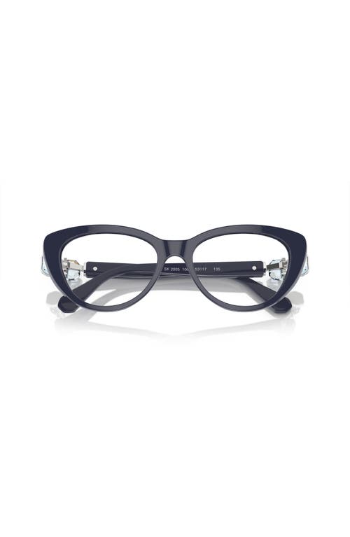Swarovski 53mm Cat Eye Optical Glasses In Brown