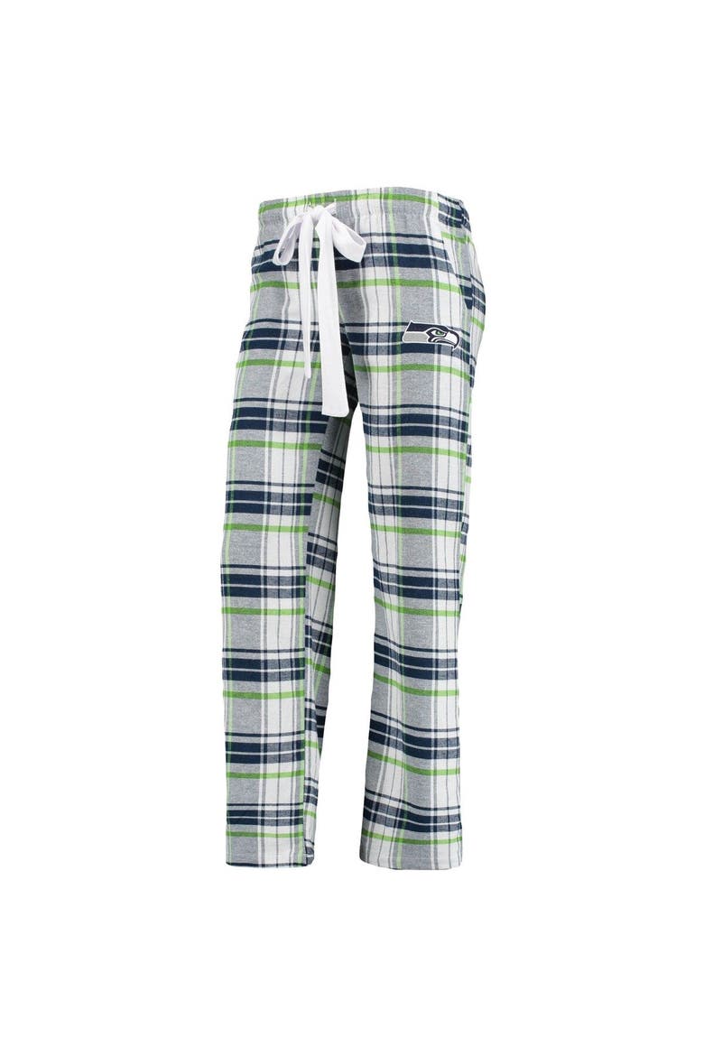 Women's Concepts Sport College Navy/Neon Green Seattle Seahawks Accolade Flannel Pants, Alternate, color, Navy