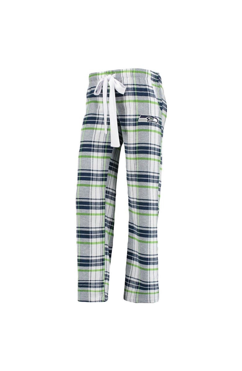 CONCEPTS SPORT Women's Concepts Sport College Navy/Neon Green Seattle Seahawks Accolade Flannel Pants, Alternate, color, 