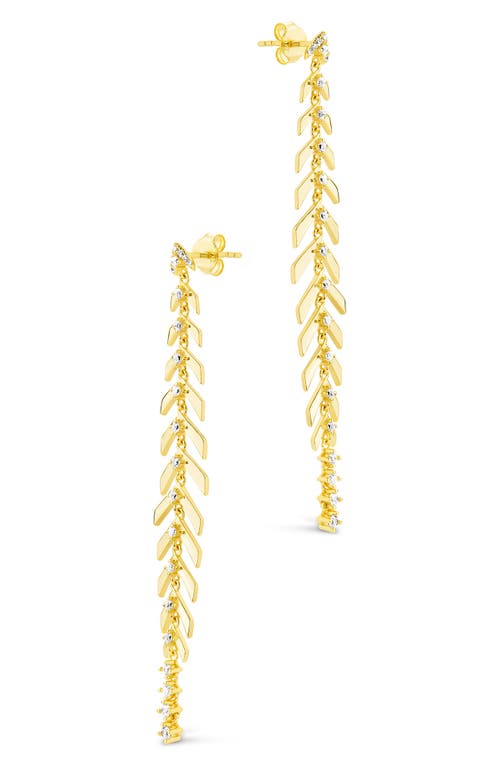 Sterling Forever Gemma Cubic Zirconia Drop Earrings In Gold