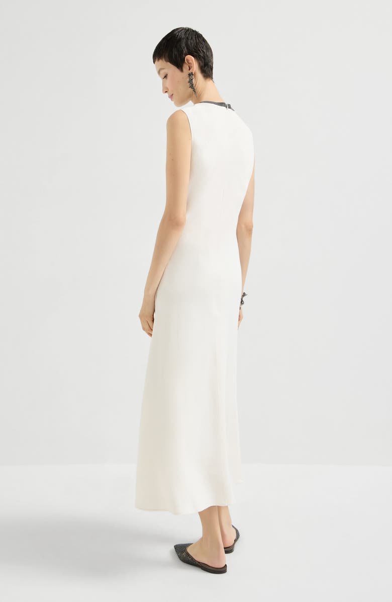 Brunello Cucinelli Dress with precious collar, Alternate, color, Ivory