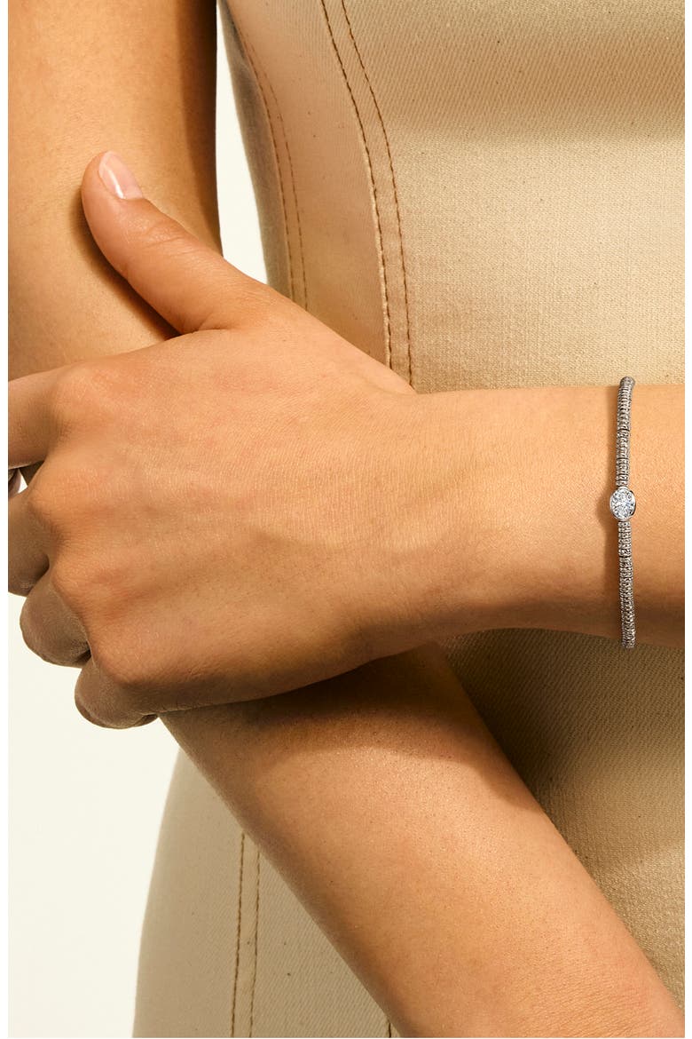 JH Lovestruck™ Heishi Bracelet, Sterling Silver, Lab-Grown Diamonds, Alternate, color, SILVER