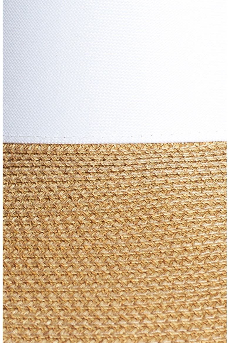 Squishee® Straw Halo Hat, Alternate, color, NATURAL/ WHITE