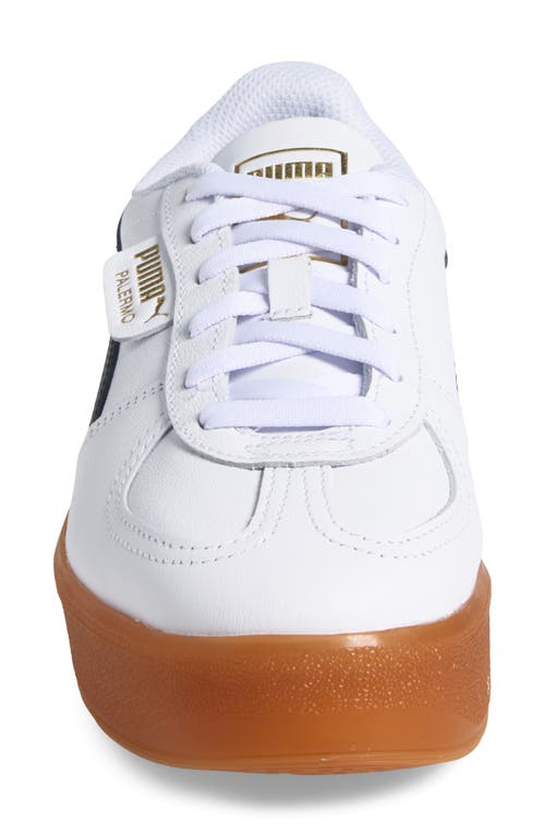 Shop Puma Palermo Elevata Platform Sneaker In White-gum