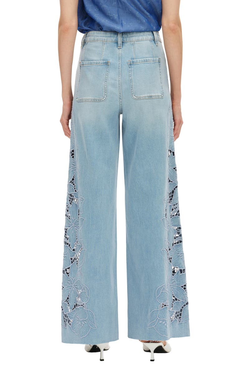 Bayeas High Waist Wide Leg jeans, Alternate, color, Light Blue