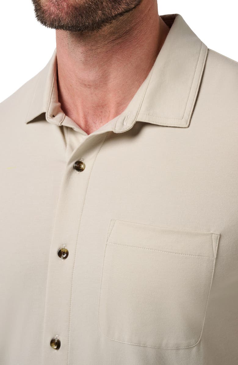 TravisMathew Comfortknit Beach Short Sleeve Shirt, Alternate, color, Italian Sand