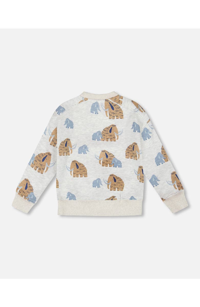 Deux par Deux Long Sleeve Crew Neck Fleece Sweatshirt Mammoth, Alternate, color, 