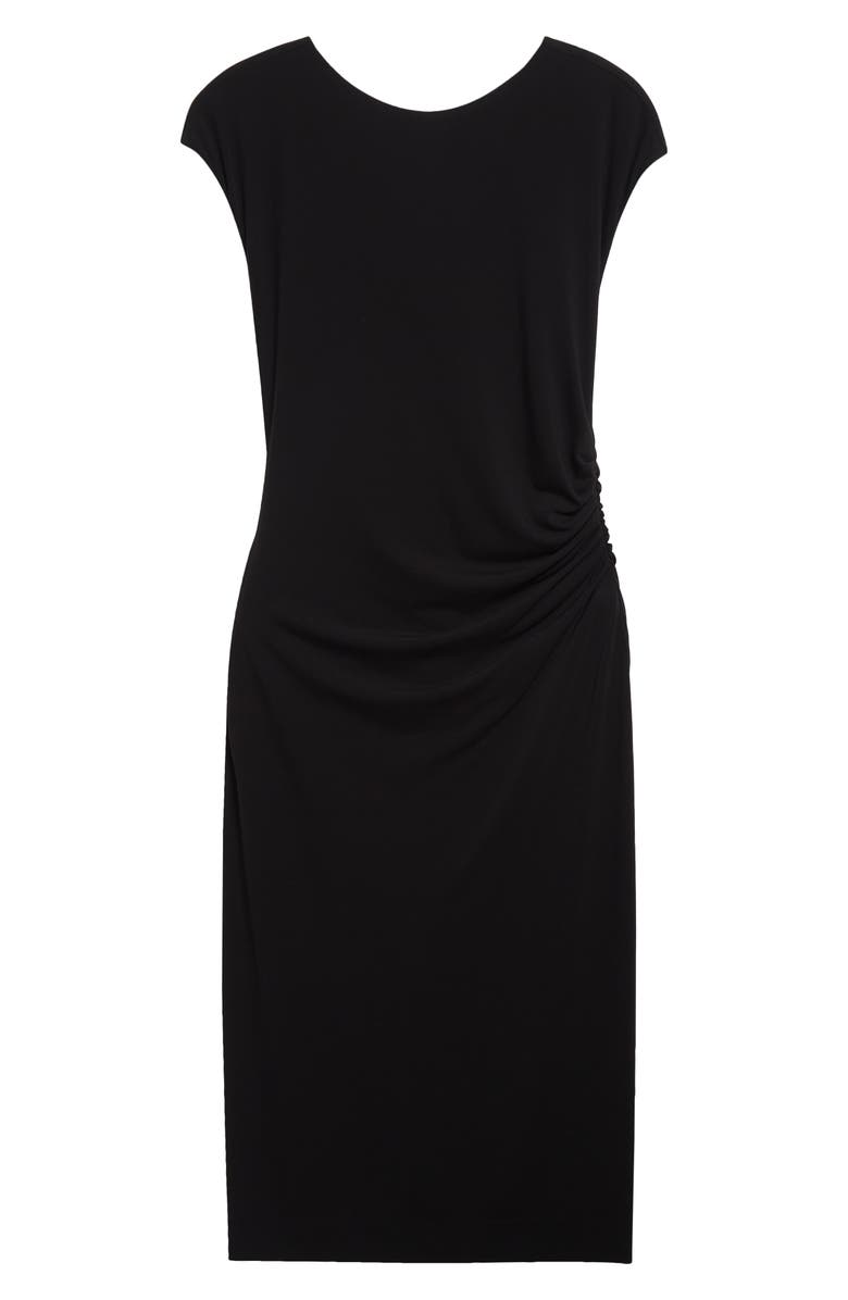 Emporio Armani Ruched Sheath Dress, Alternate, color, Solid Black