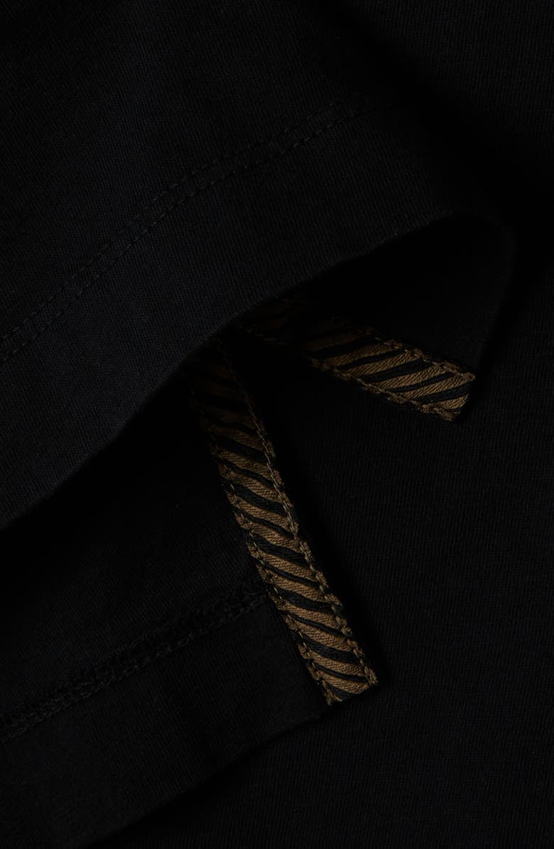 Billy Reid Pensacola Slim Fit Organic Cotton Pocket Polo, Alternate, color, Black