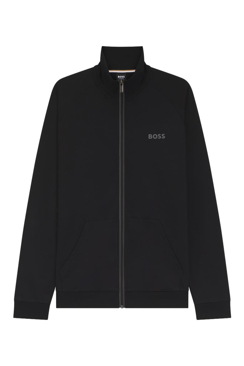 Authentic Cotton Track Jacket, Alternate, color, BLACK