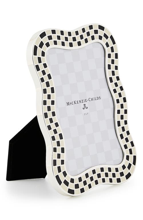Mackenzie-childs Mackenzie Childs Wavy Check 5 X 7-inch Picture Frame In Black