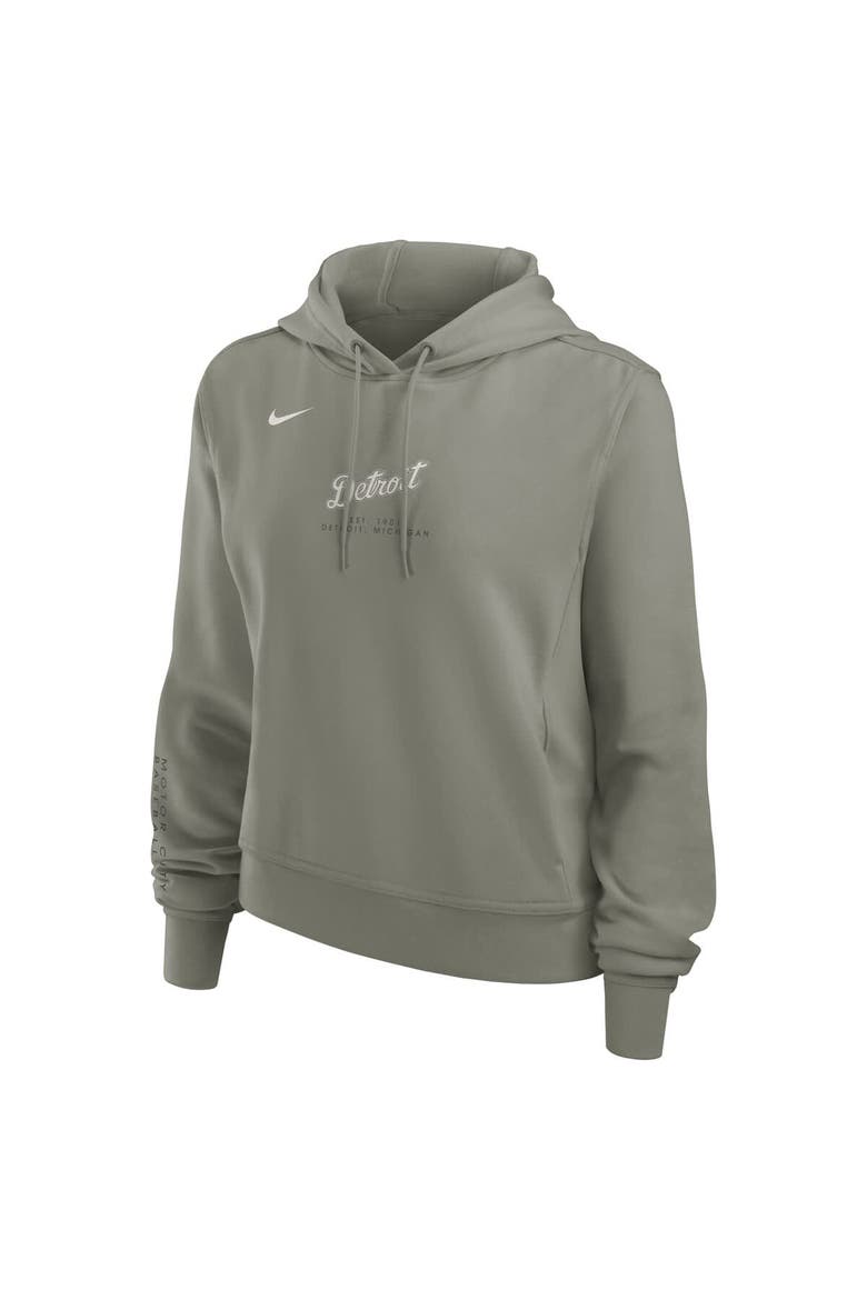 Women's Nike Olive Detroit Tigers One Tri-Blend Dri-FIT Hoodie, Alternate, color, Olive