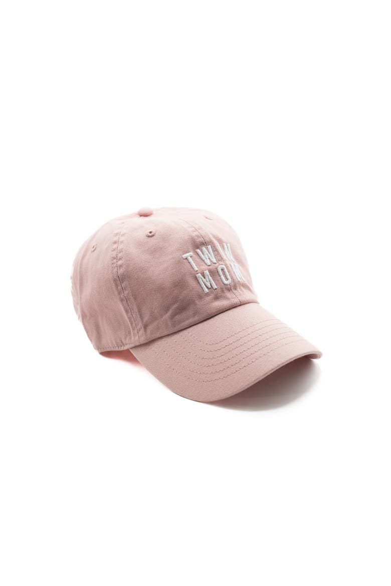 Twin Mom Baseball Hat, Alternate, color, Dusty Rose