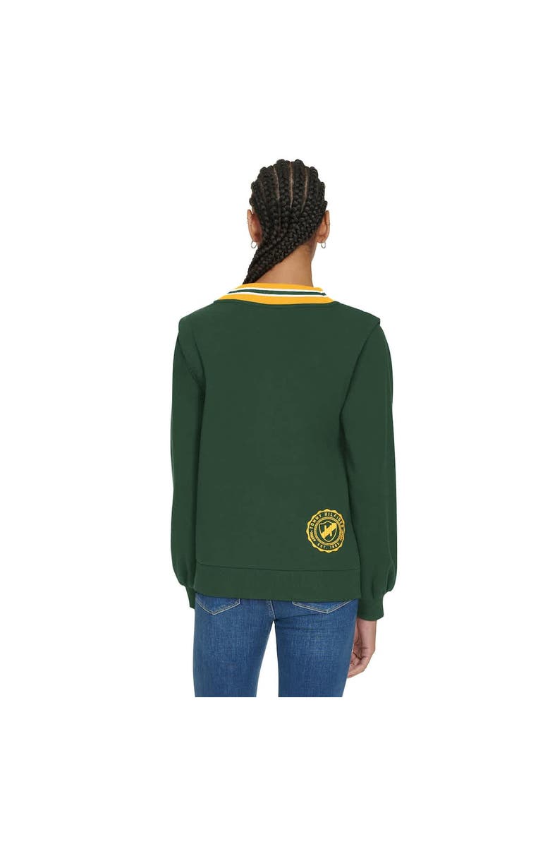 Tommy Hilfiger Women's Tommy Hilfiger Green Green Bay Packers Alice V-Neck Pullover Sweatshirt, Alternate, color, Green