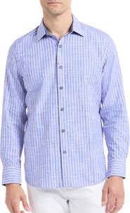 Robert Graham Fardella Stripe cotton button up