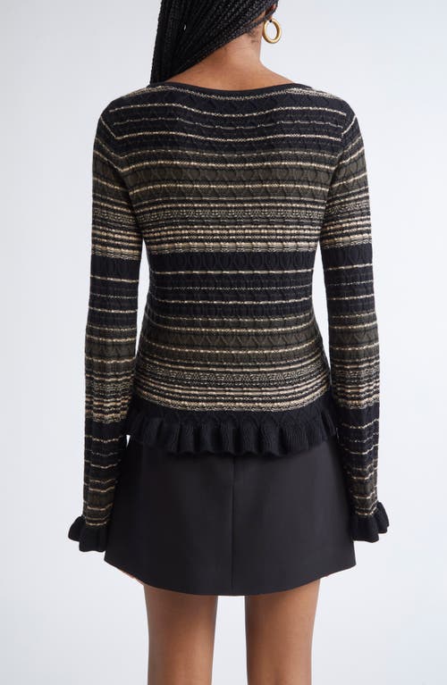 Ramy Brook Melissa Texture Merino Wool Blend Knit Top In Black