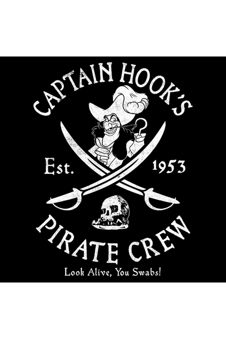 Men's Captain Hook's Pirate Crew Short Sleeve Graphic T-Shirt, Alternate, color, Black