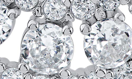 Cz By Kenneth Jay Lane Luxe Round Cubic Zirconia Hoop Earrings In Clear Silver