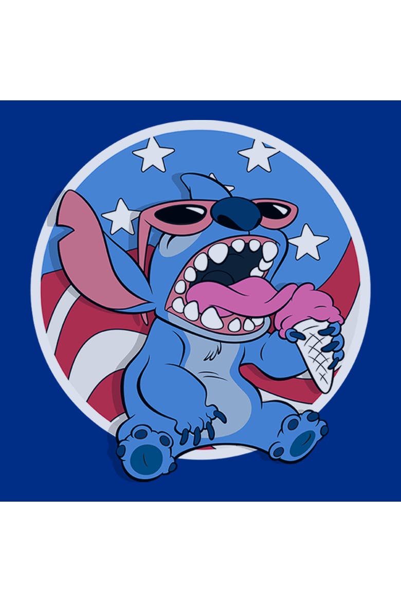 Junior's Lilo & Stitch American Ice Cream  Graphic T-Shirt, Alternate, color, Royal Blue
