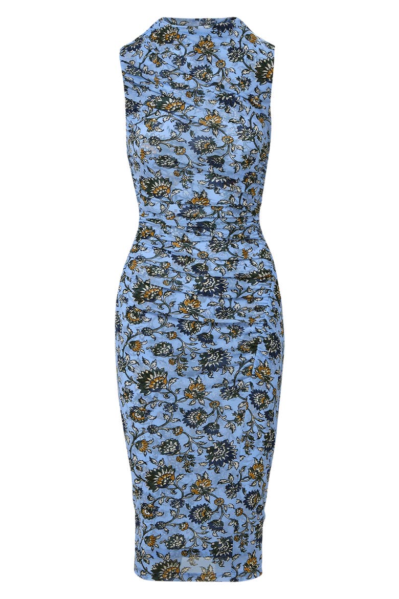 Sylviani Floral Print Sleeveless Sheath Dress, Alternate, color, ICE BLUE MULTI