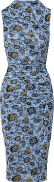 Veronica Beard Sylviani Floral Print Sleeveless Sheath Dress