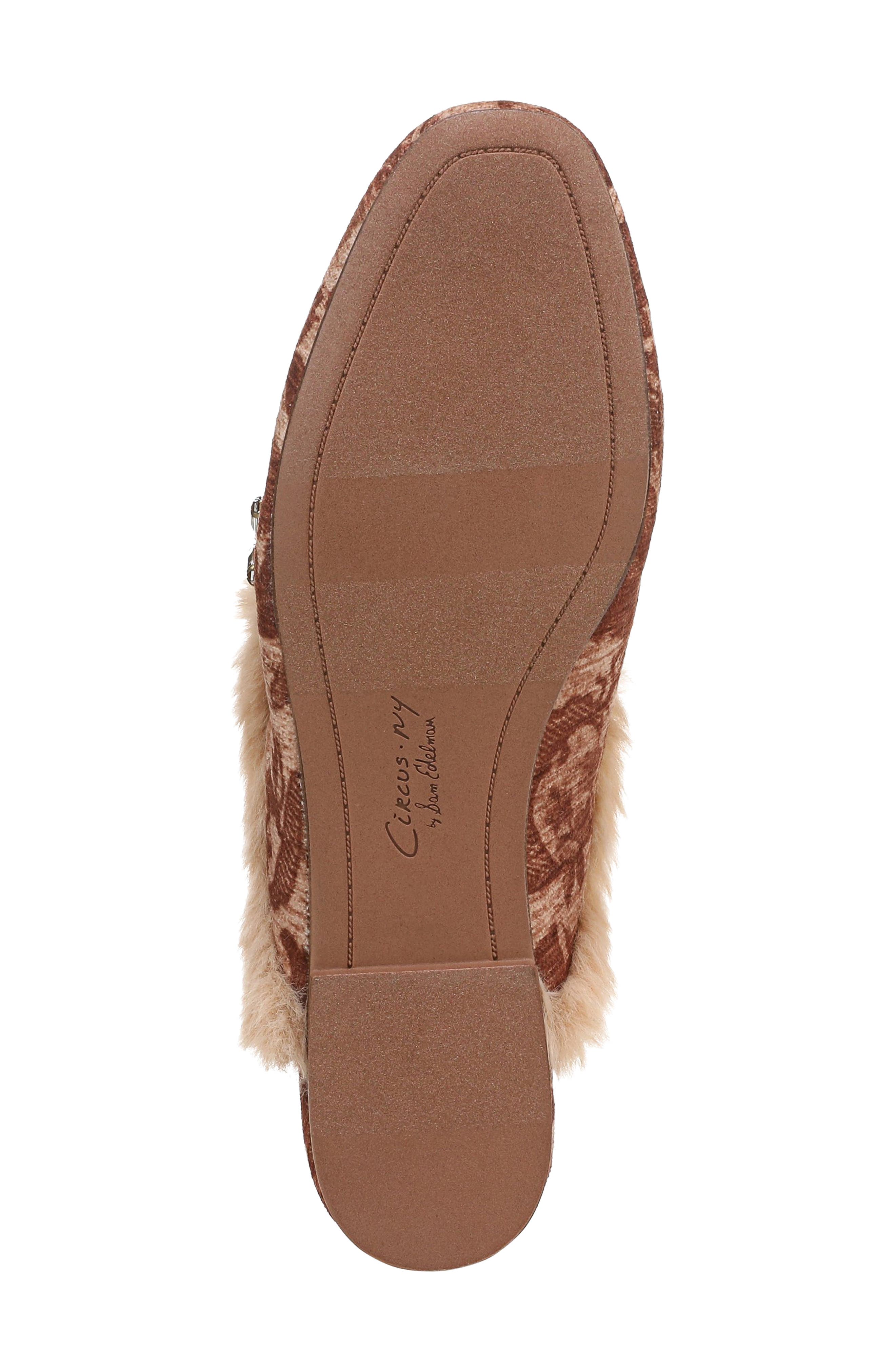 Circus NY by Sam Edelman Tillie Faux Fur Trim Mule, Alternate, color, Rich Cognac Multi
