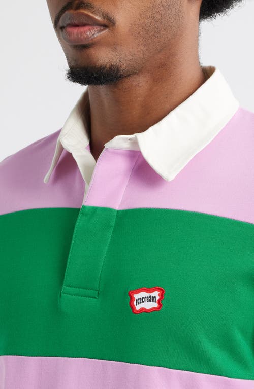 Icecream Boulder Stripe Polo In Green