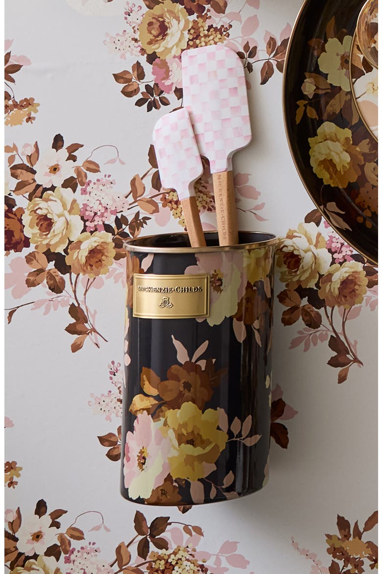 Wild Rose Utensil Holder, Alternate, color, BROWN