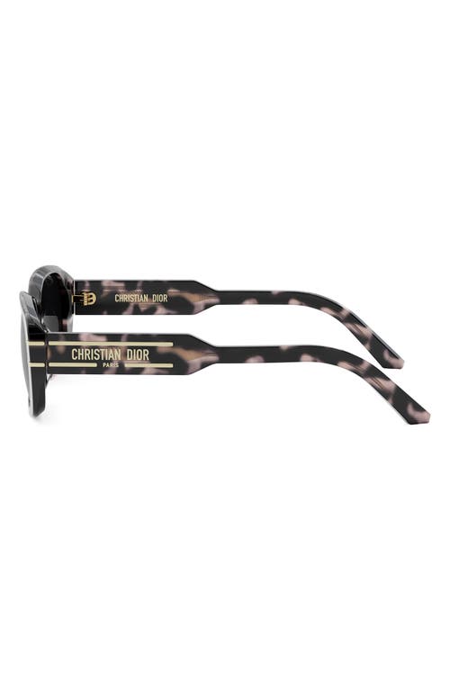 Dior Signature S12i 53mm Rectangular Sunglasses In Brown