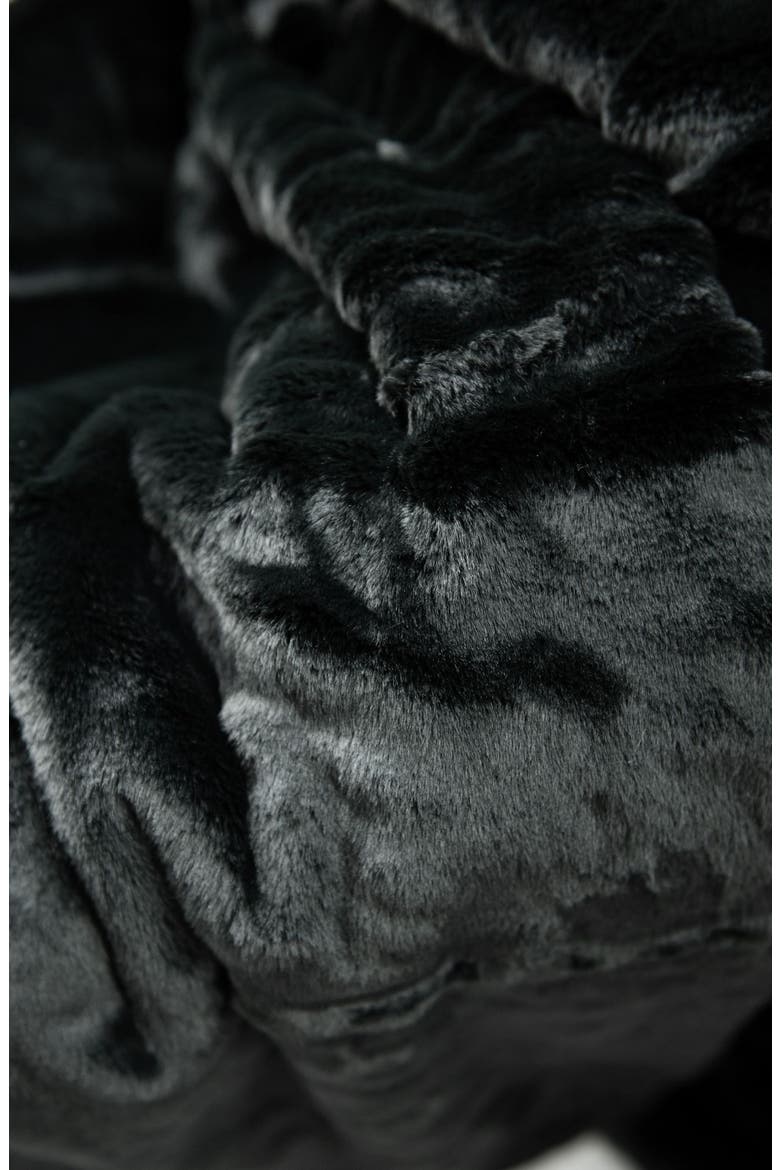 Plush Black Onyx Blanket, Alternate, color, Black