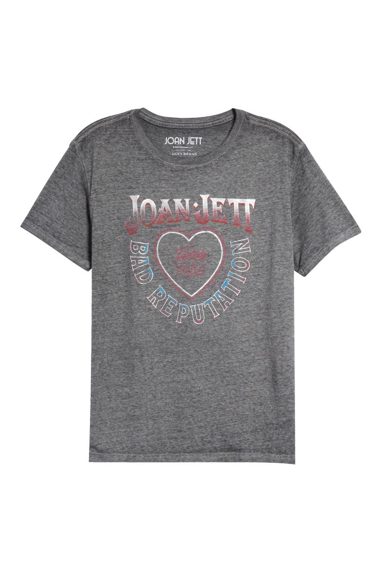 Joan Jett Bad Reputation Burnout Graphic Tee, Alternate, color, JET BLACK