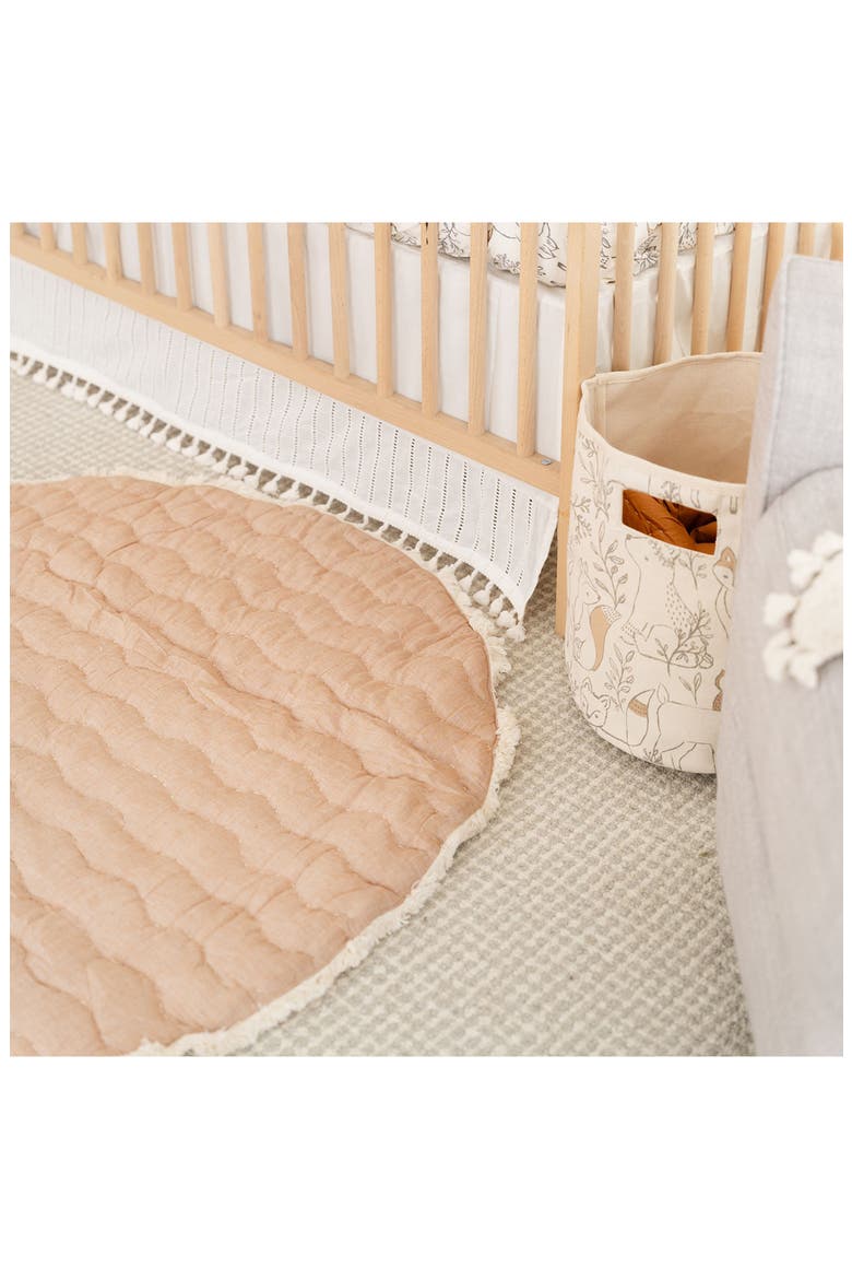 Quilted Cotton Baby Playmat, Alternate, color, BEIGE WOODLAND