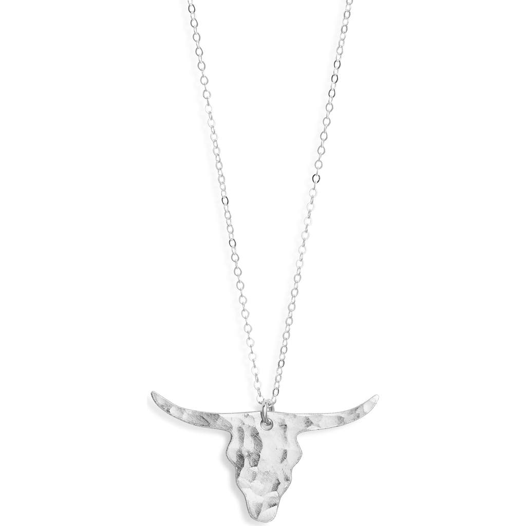 Nashelle Longhorn Pendant Necklace In Metallic