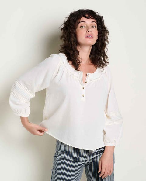 Manzana Long Sleeve Peasant Shirt