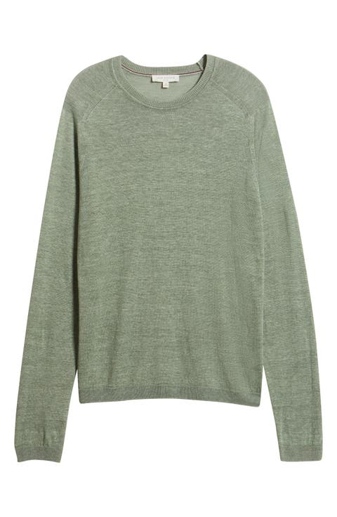 Cormack Long Sleeve Crewneck Linen & Silk Pullover