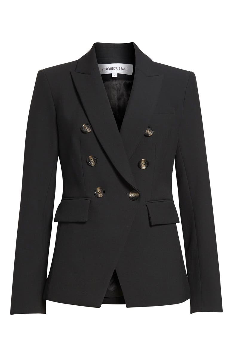 Veronica Beard Miller Stretch Crepe Dickey Jacket, Main, color, Black