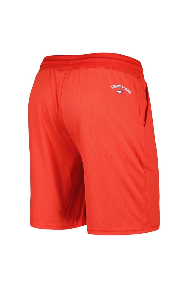 TOMMY JEANS Men's Tommy Jeans Red Houston Rockets Mike Mesh Basketball Shorts, Alternate, color, Red