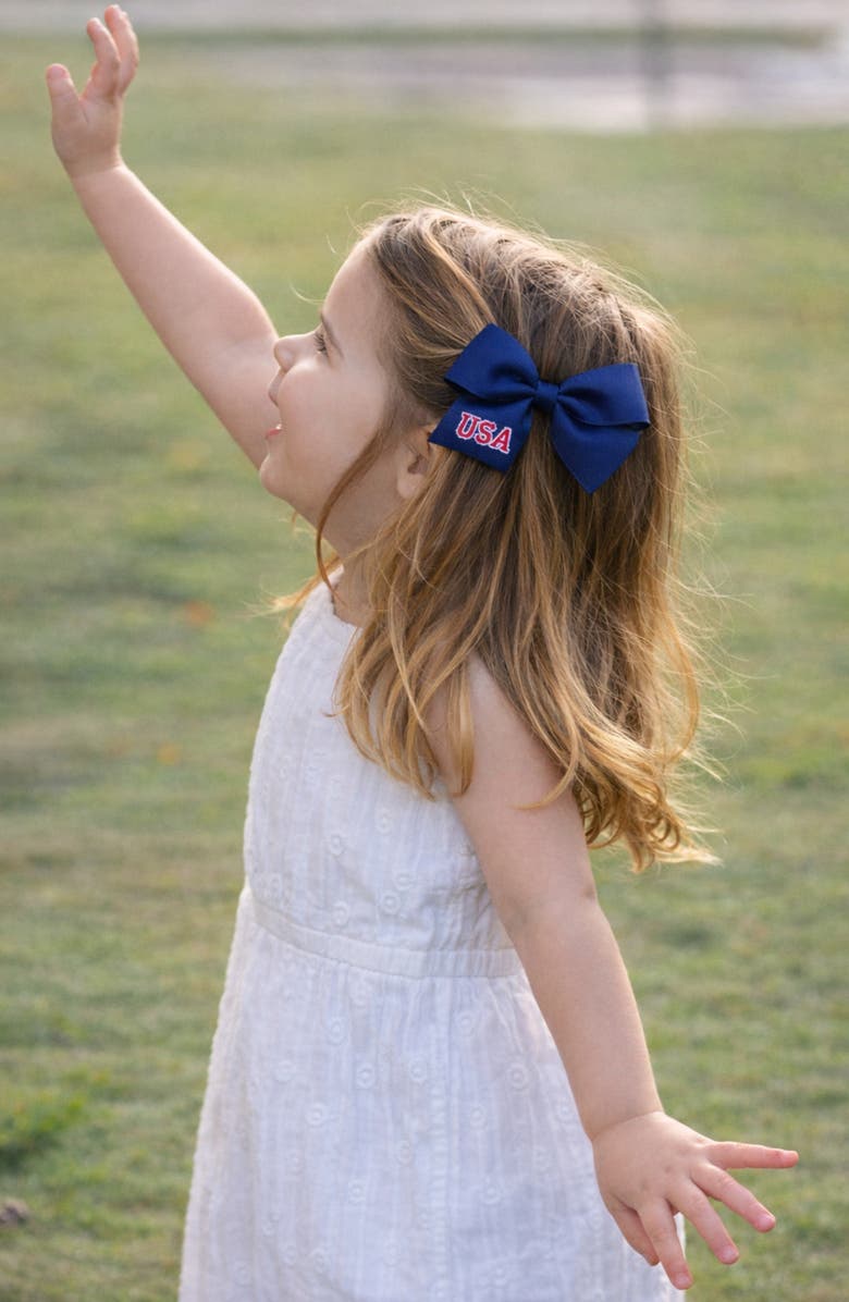 Bits & Bows USA Hair Bow, Alternate, color, Navy Blue