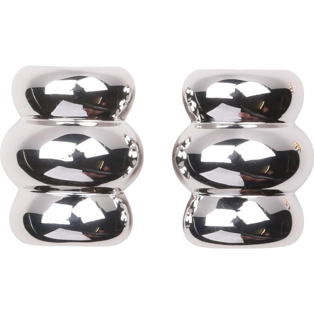 Julietta Barrel Clip-on Earrings In Silver