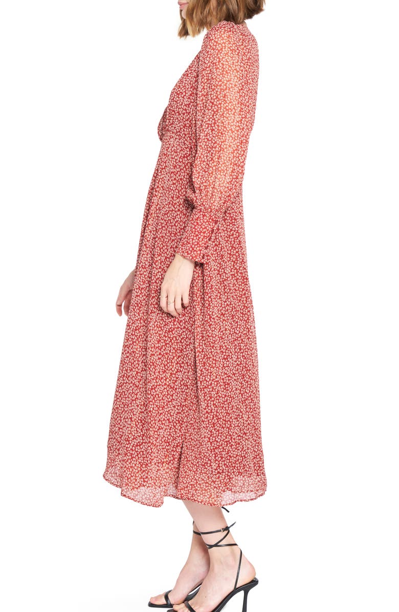 En Saison Floral Long Sleeve Midi Dress, Alternate, color,