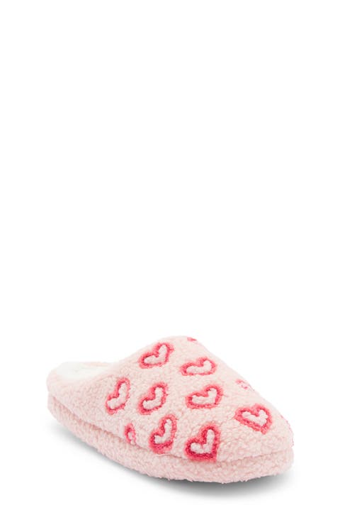 Multi Heart Faux Shearling Clog (Women)