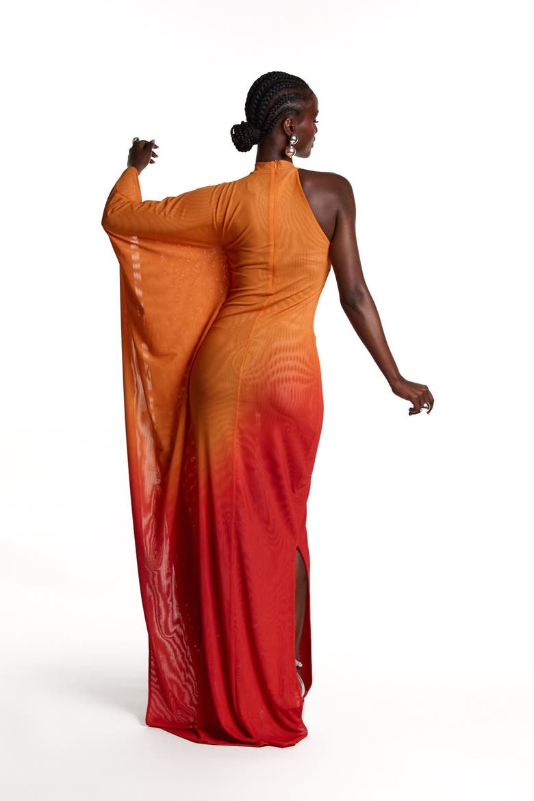 Sahara Kaftan Maxi Dress, Alternate, color, Orange