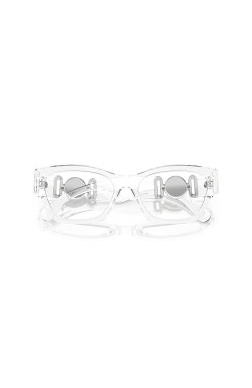 Versace 54mm Cat Eye Optical Glasses In White