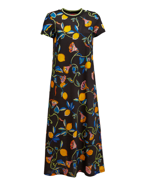 La Doublej Sporty Swing Dress Borboni Black In Black