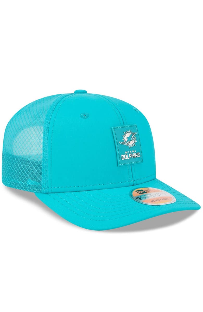 New Era Men's New Era Aqua Miami Dolphins 2025 Sideline  9SEVENTY Trucker Adjustable Hat, Alternate, color, Aqua