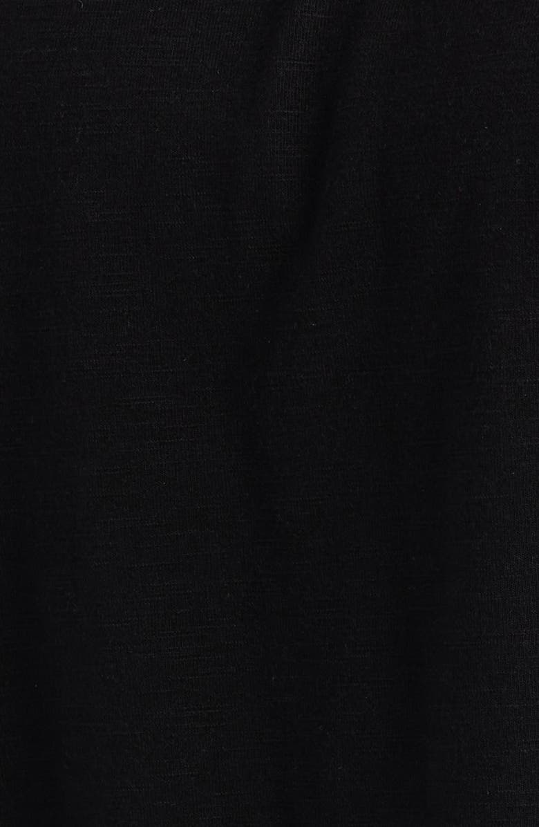 Wit & Wisdom Pleated Cap Sleeve T-Shirt, Alternate, color, Black