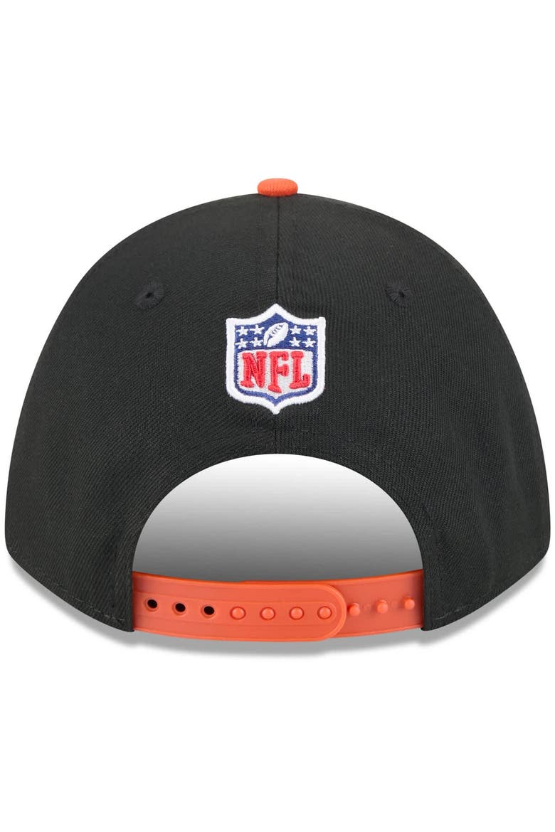 Men's New Era Black/Orange Cincinnati Bengals 2025 NFL Draft 9FORTY A-Frame M-Crown Adjustable Hat, Alternate, color, Black