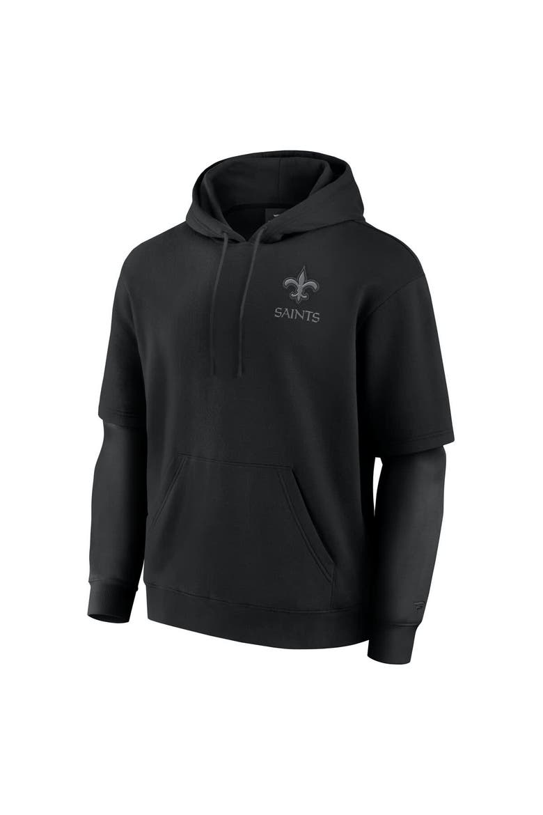 Unisex Fanatics  Black New Orleans Saints Sleek Elements Pullover Hoodie, Alternate, color, Black
