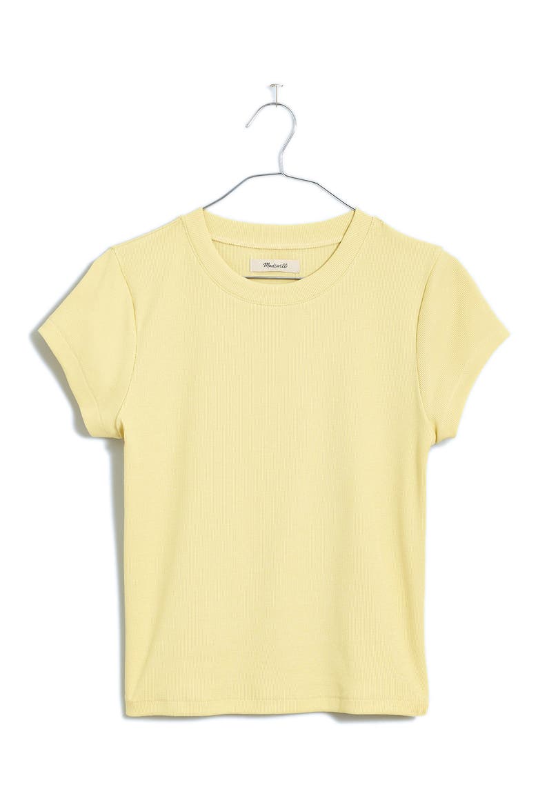 Supima® Cotton Rib T-Shirt, Main, color, PALE MAIZE